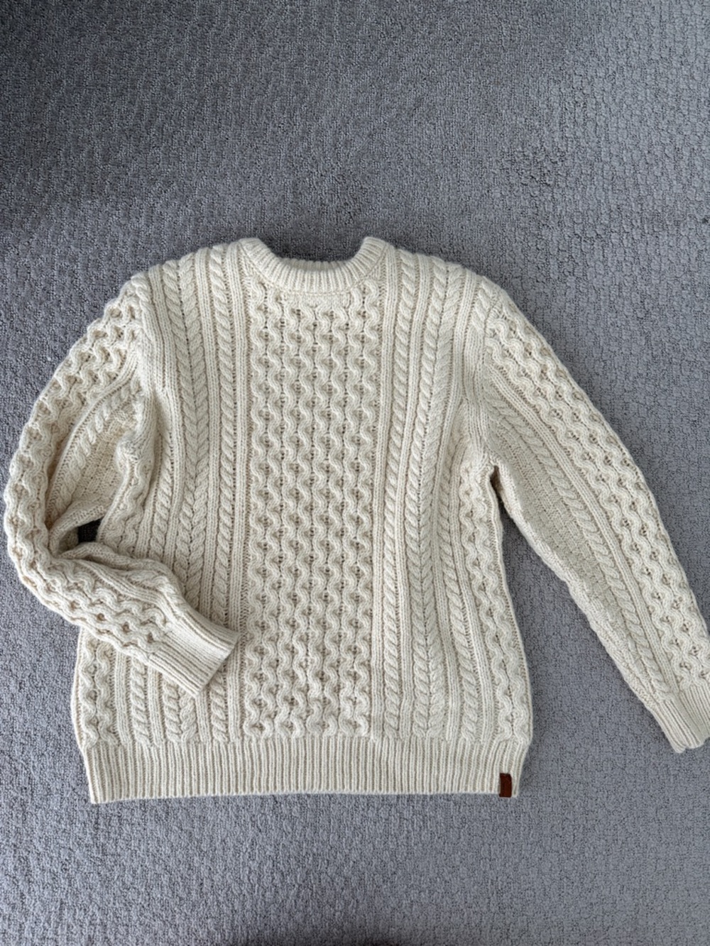 Brixton Cream Fisherman Sweater